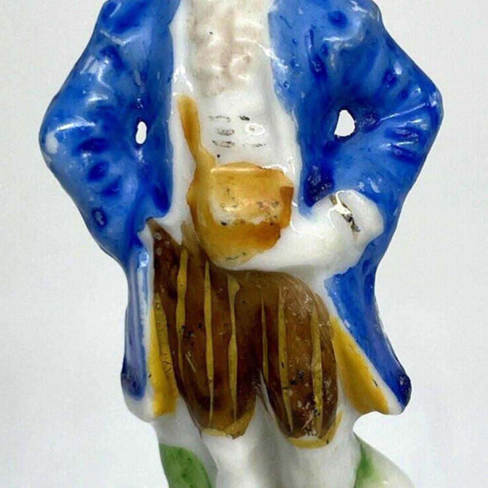Vintage Colonial Man Figurine 4" MIK‎ Hand Painted Porcelain Japan
